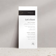 Semi-Custom Wedding & Event Menus & Name Card Combo - Classic Love