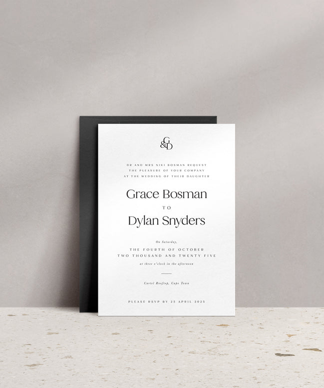 Classic Love Invitation + Envelope