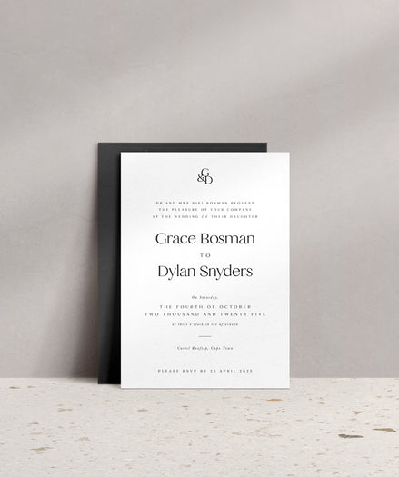 Classic Love Invitation + Envelope