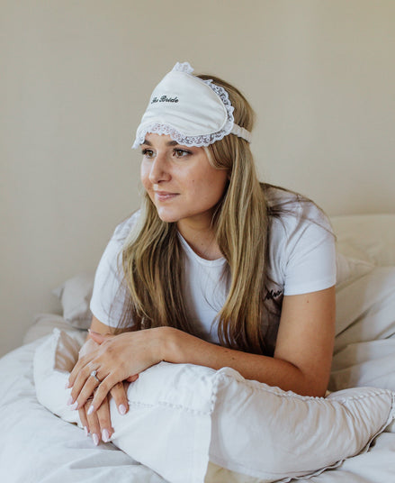 Luxury Satin Embroidered Eye Mask
