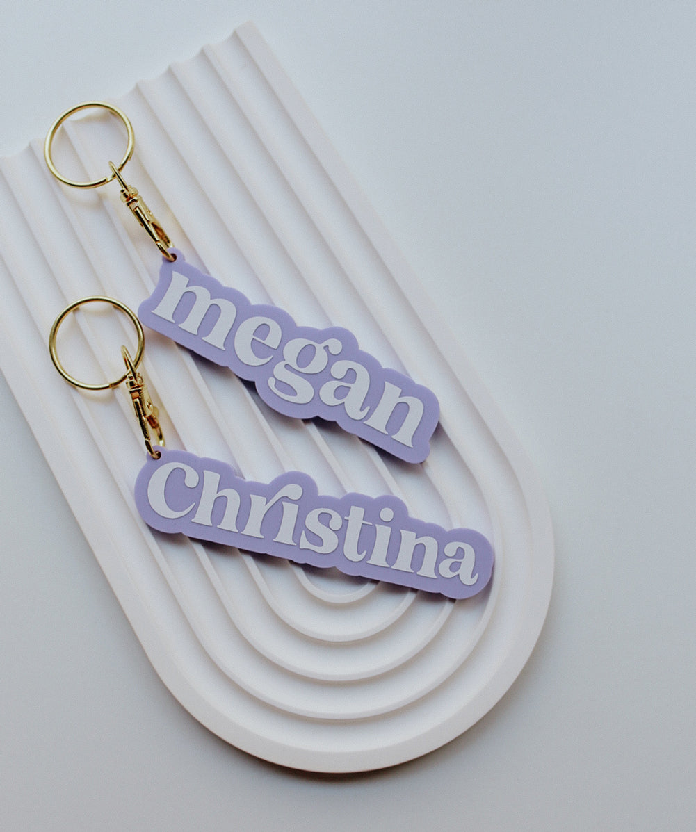 Crazy in Love Acrylic Name Keyring
