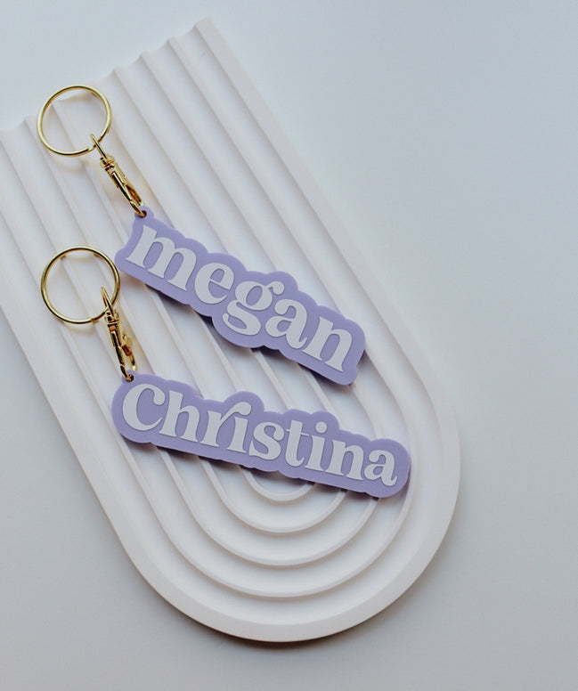 Crazy in Love Acrylic Name Keyring